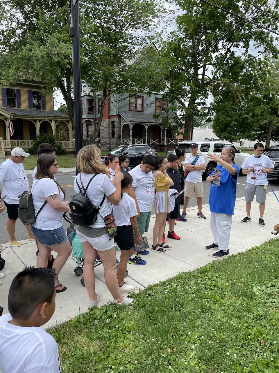 The event was kicked off by a walking tour of Flemington.