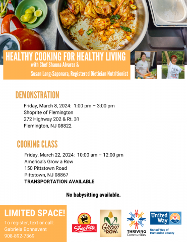 Healthy Cooking for Healthy Living March 2024